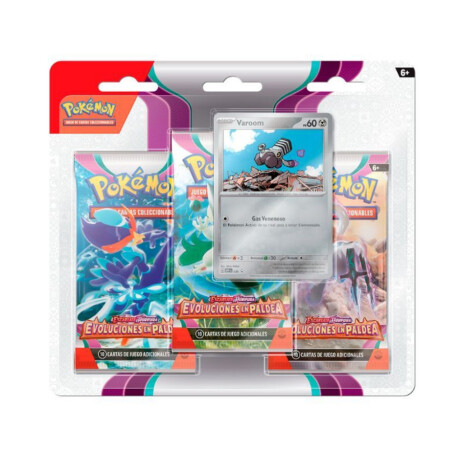 Pokemon TCG: Escarlata y Púrpura Evoluciones en Paldea • Blister 3 Sobres [ESPAÑOL] Pokemon TCG: Escarlata y Púrpura Evoluciones en Paldea • Blister 3 Sobres [ESPAÑOL]