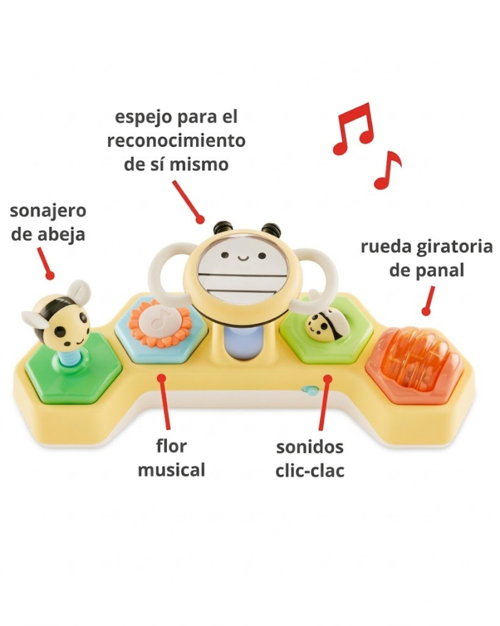 Volante didáctico con luces y música, abejas Volante didáctico con luces y música, abejas