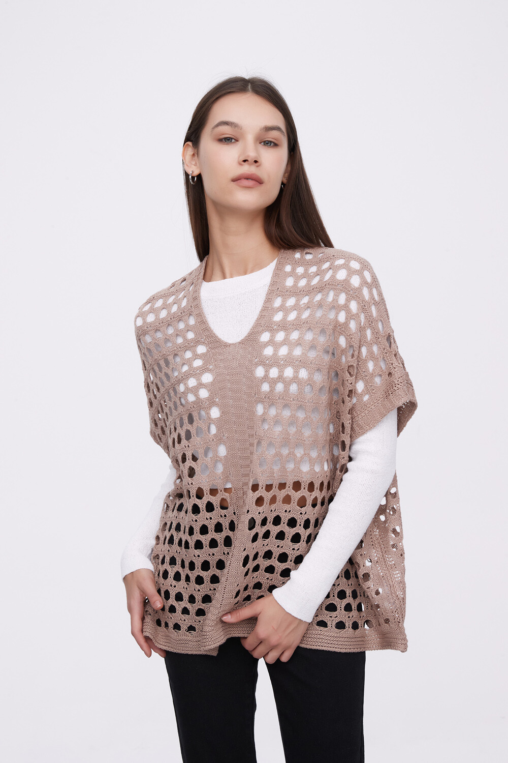 Poncho Almar Beige Oscuro