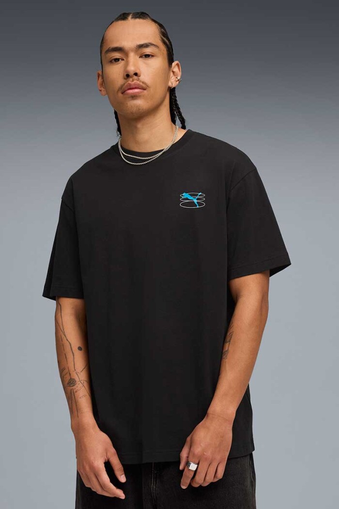REMERA PUMA GRAPHIC Negro