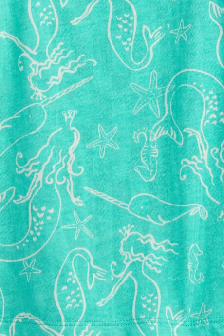 Musculosa Rib Toddler Niña Water Garden Green