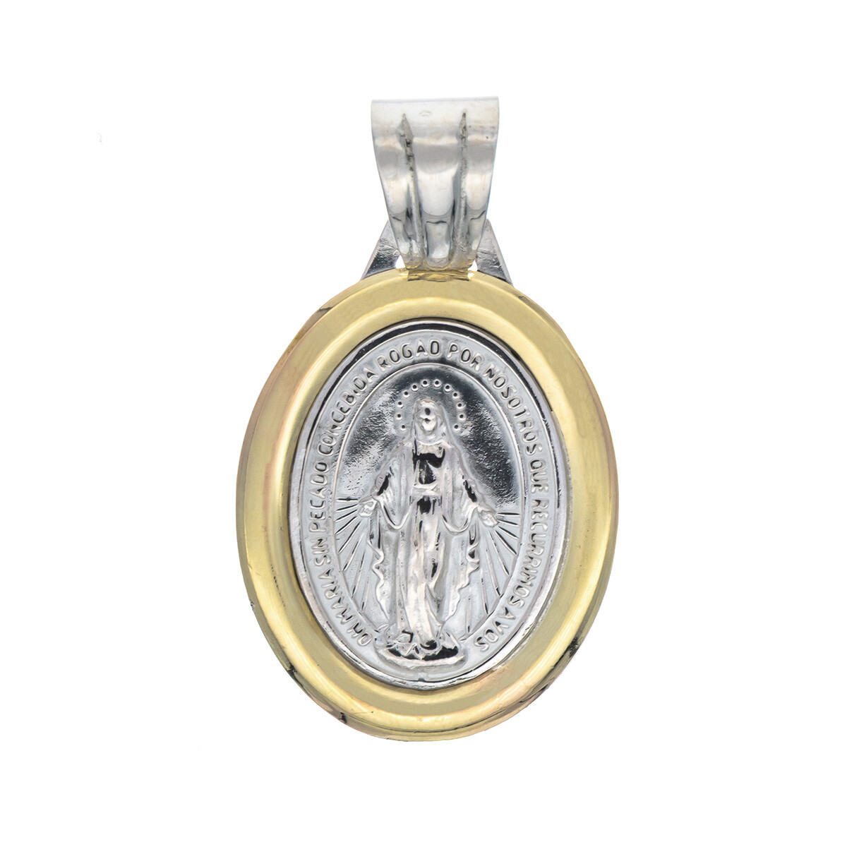 Medalla de plata 925 y double en oro 18 ktes. 