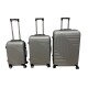 Set de 3 Valijas de Mano Rígidas Plateado