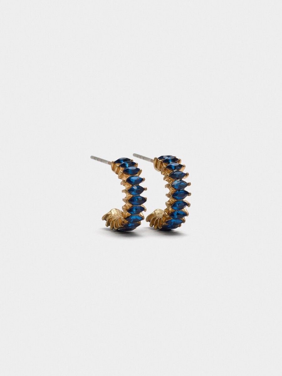 Aros Con Cristales multicolor