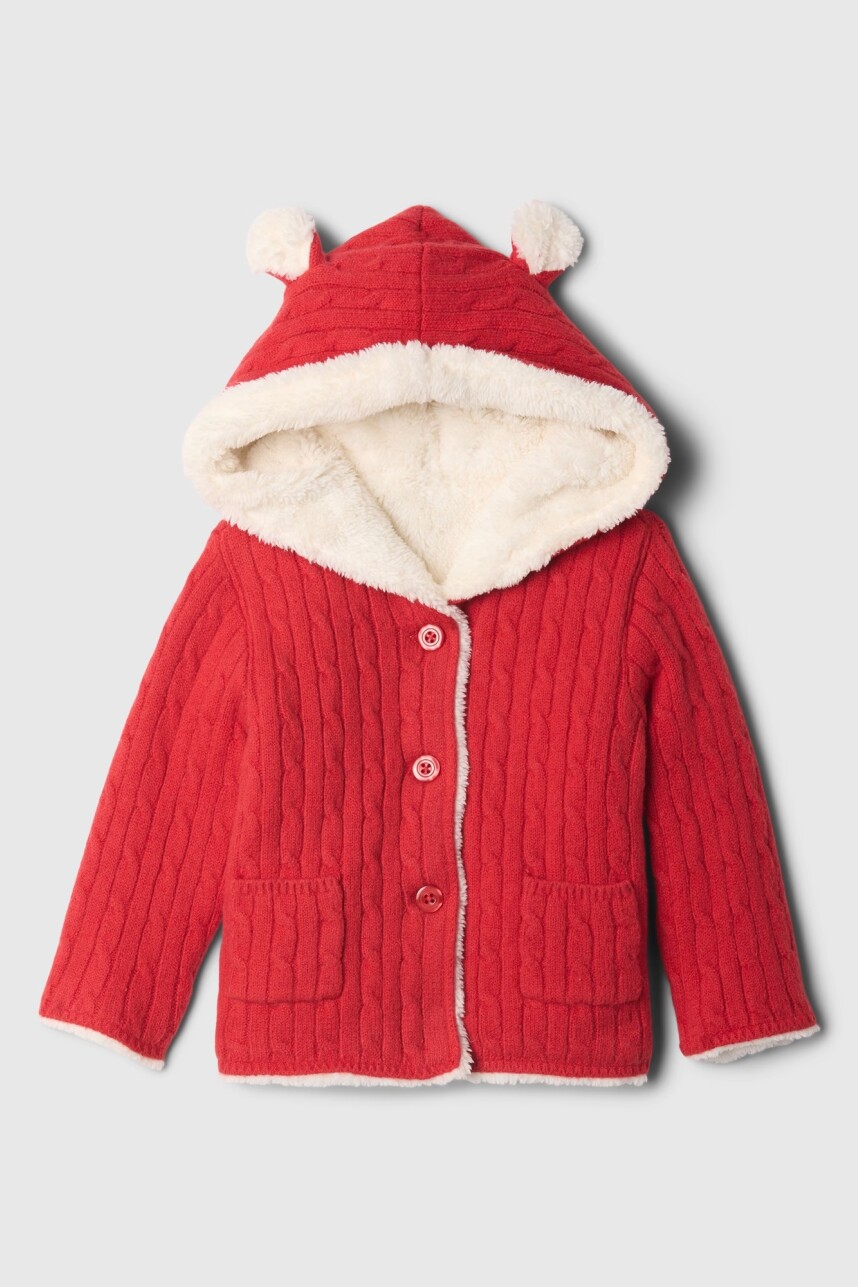 Canguro Con Felpa Garter Bebé Modern Red