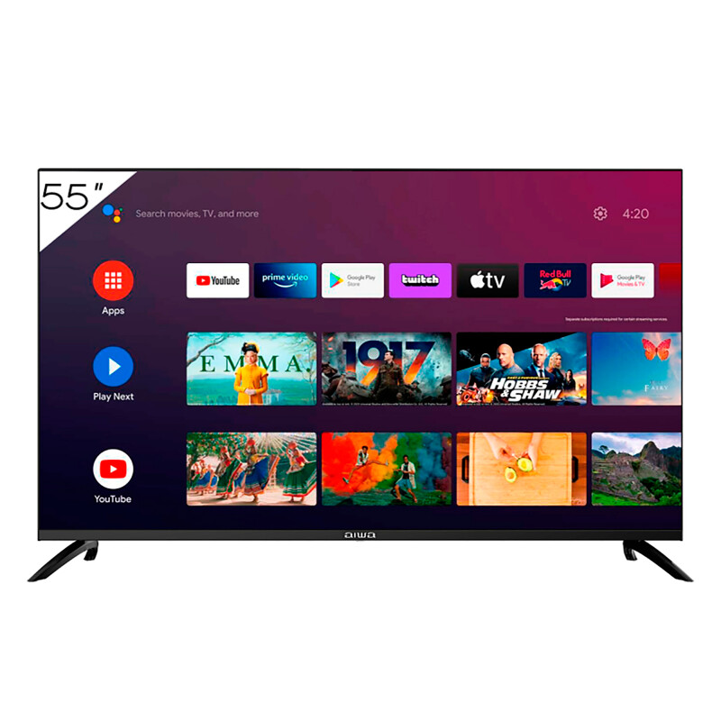 Smart Tv Aiwa 55'' Led 4k Hdr Google TV Comando De Voz Smart Tv Aiwa 55'' Led 4k Hdr Google TV Comando De Voz