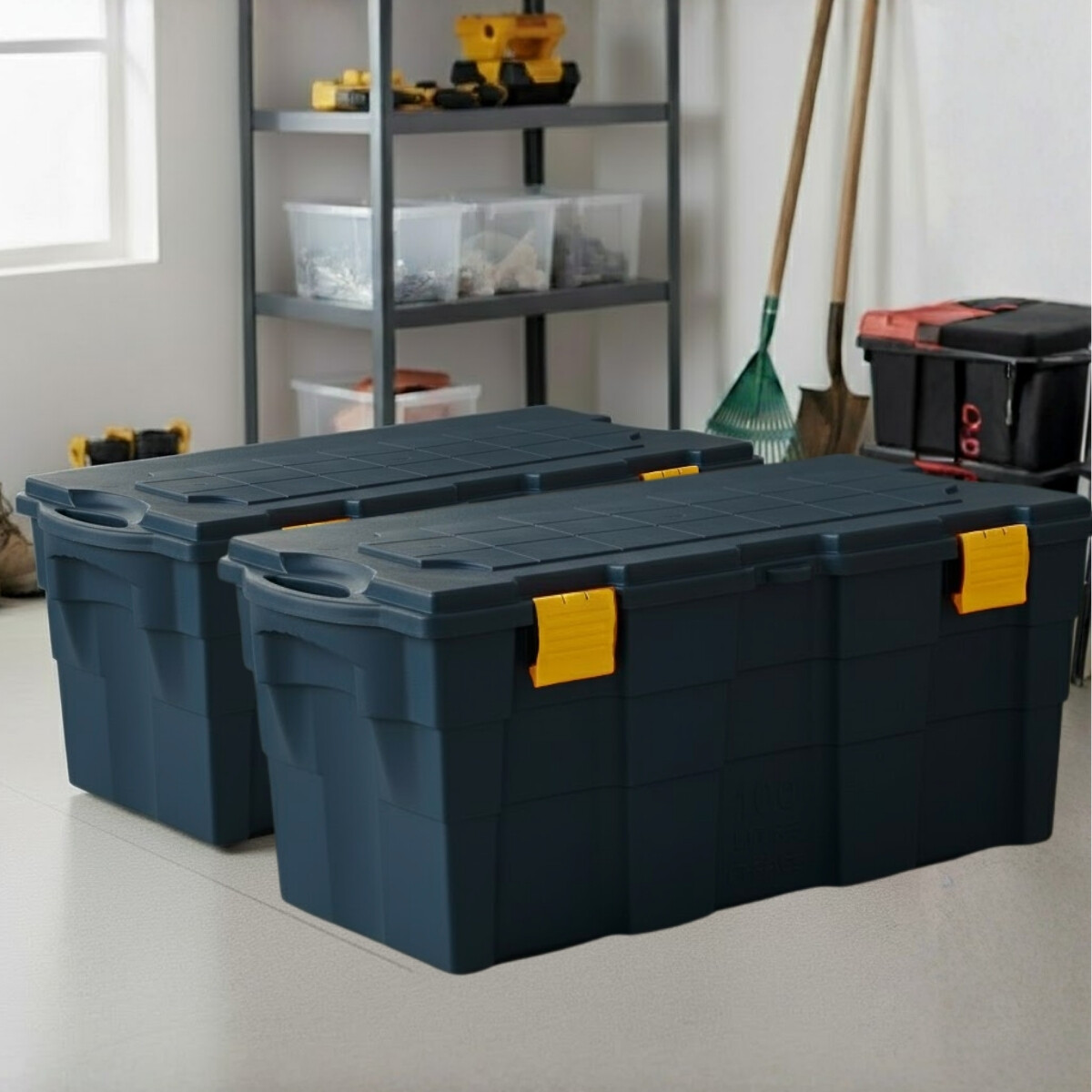 Set x2 Baúl 100 lts - AZUL OSCURO 