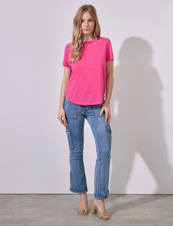 Remera Tachas FUCSIA