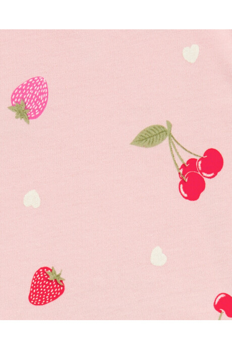 Vestido body de algodón, diseño frutal Sin color