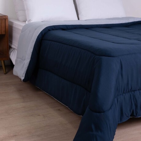 ACOLCHADO 1 PLAZA MICROFIBRA AZUL DUO REVERSIBLE
