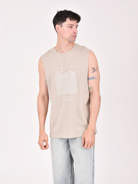 MUSCULOSA CALIFORNIA VERDE GRISACEO