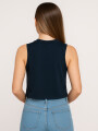 Musculosa Izela Gris Melange Oscuro
