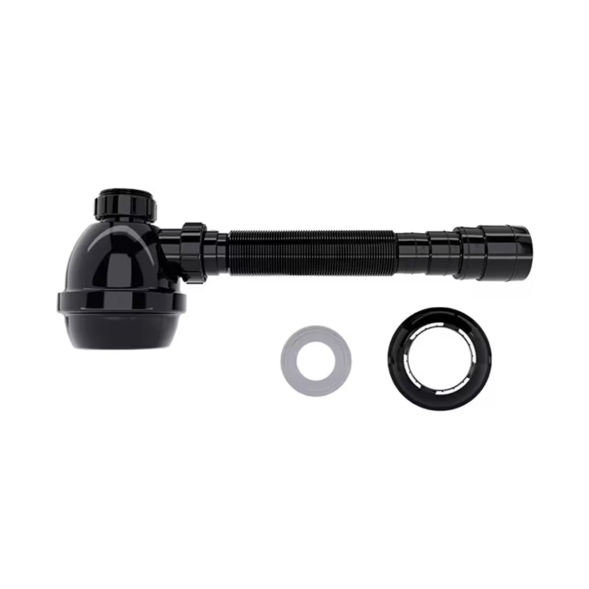 Sifón Botella Plástico Universal Blukit Negro 