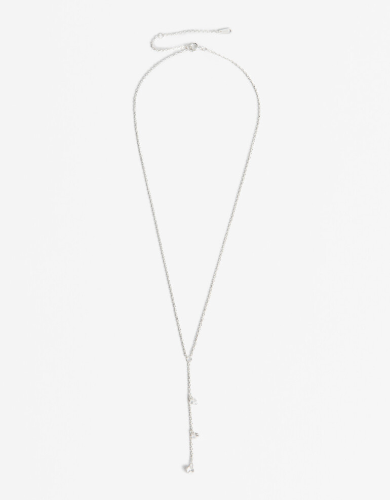 Collares Cortos Strass Collar Corto Plata 925 - Plateado