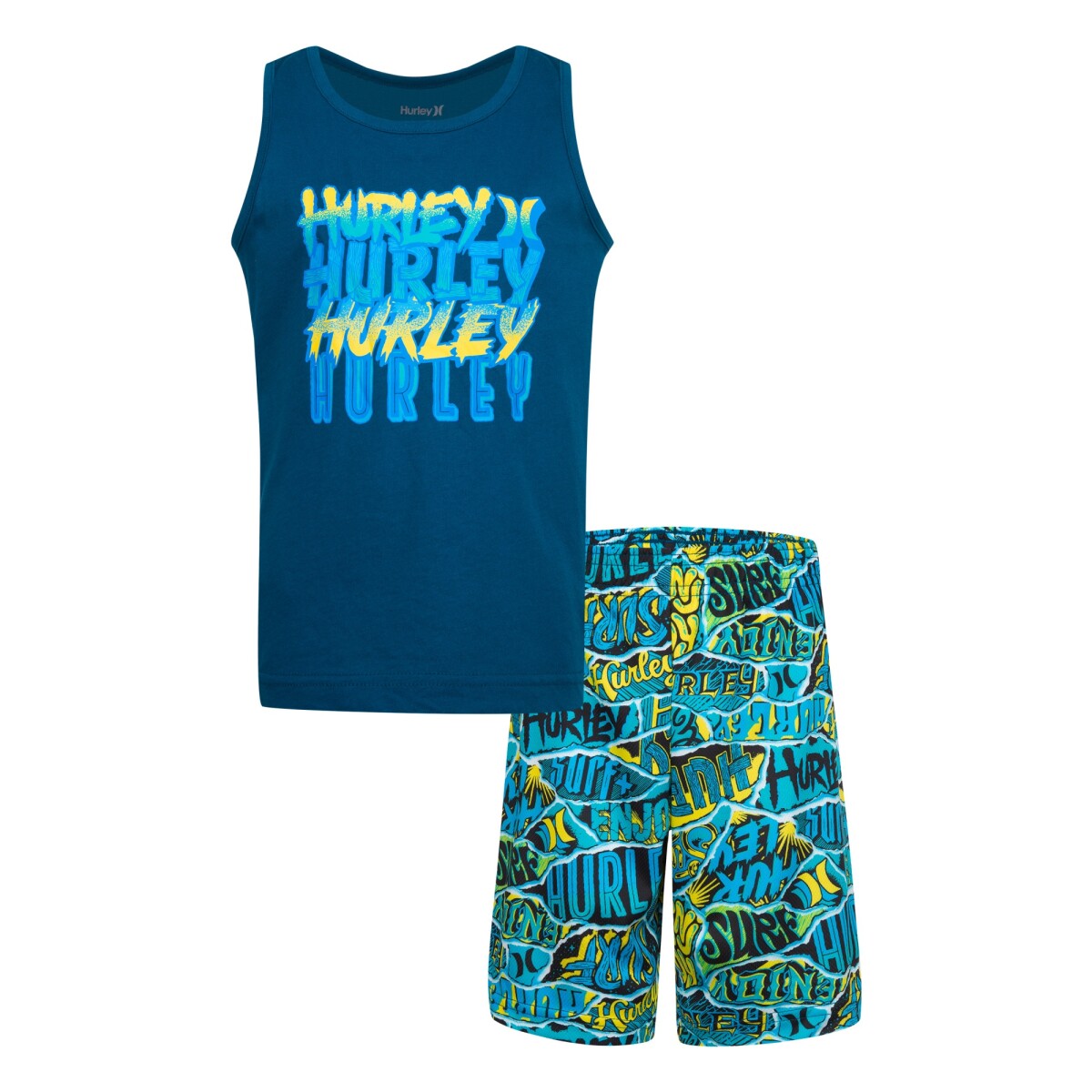 Conjunto Ripped Sticker Camiseta Tanike de Niño - Azul 