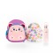 Set de mochila infantil animales de neopreno, lunchera de neopreno y botella de acero inoxidable 500ml brio set-florcitascolores