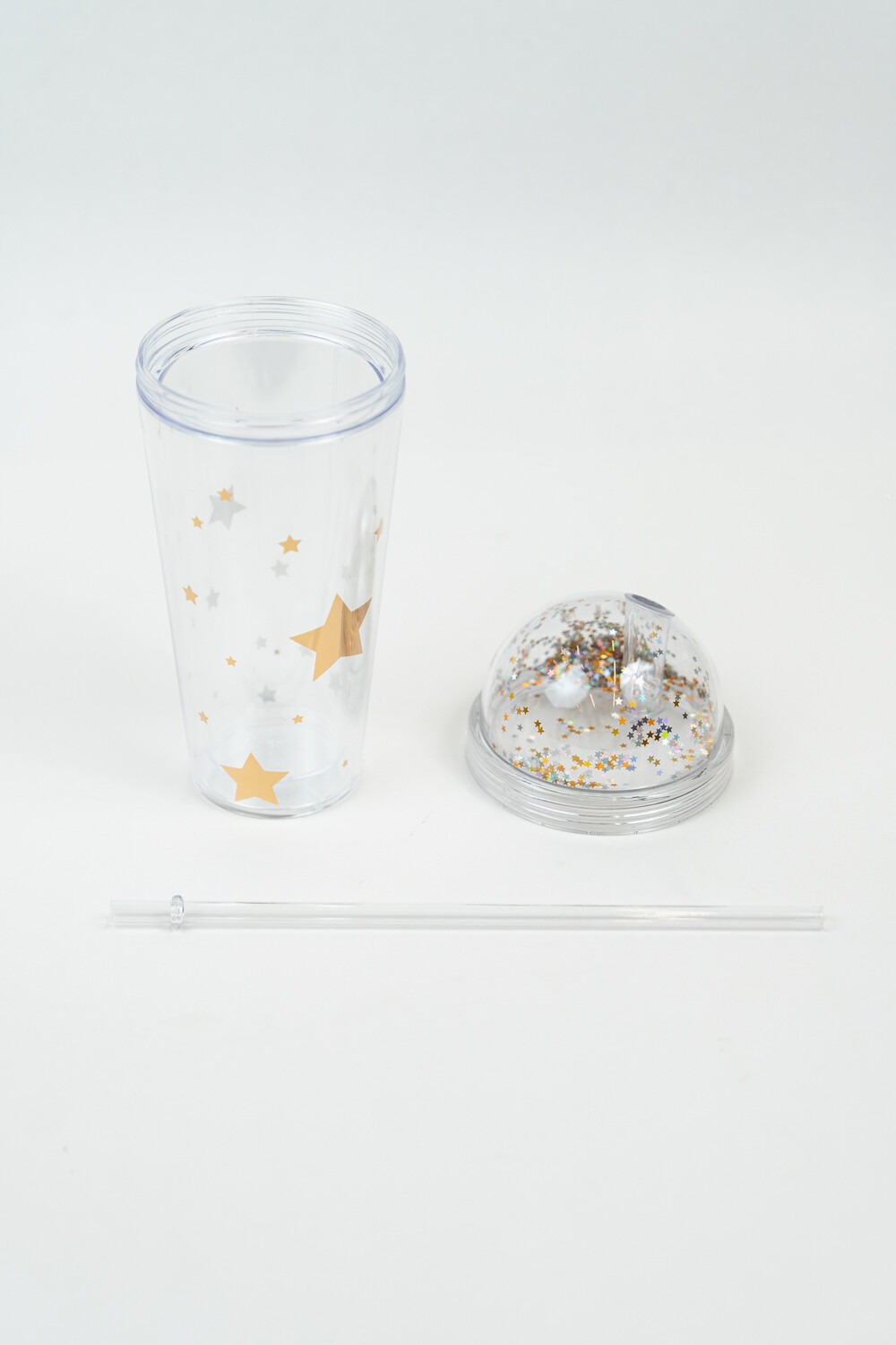 Vaso Con Tapa + Sorbito Glitt Estampado 1