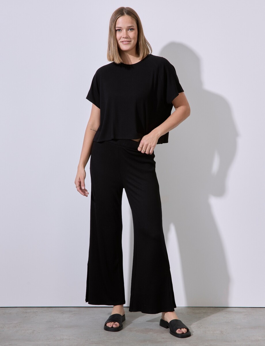 Pantalon Rib - Negro 