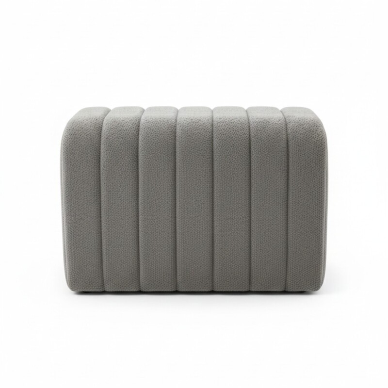 PUFF FELPUDO GRIS 60X40X43CM Unica