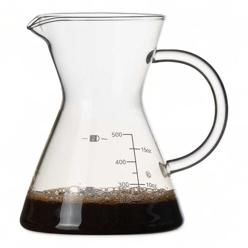 Cafetera Pour Over Borosilicato con Filtro de AC-Inox 500ml Sin Color
