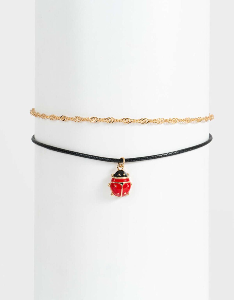 Set De Chokers Vaquita - Dorado 