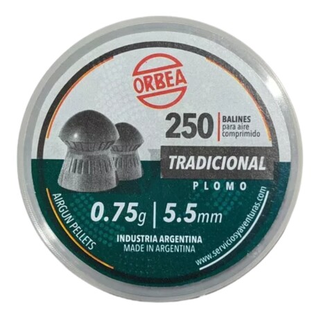 Balines TRADICIONAL Plomo cal 5.5 250un 0.75g - ORBEA Balines TRADICIONAL Plomo cal 5.5 250un 0.75g - ORBEA