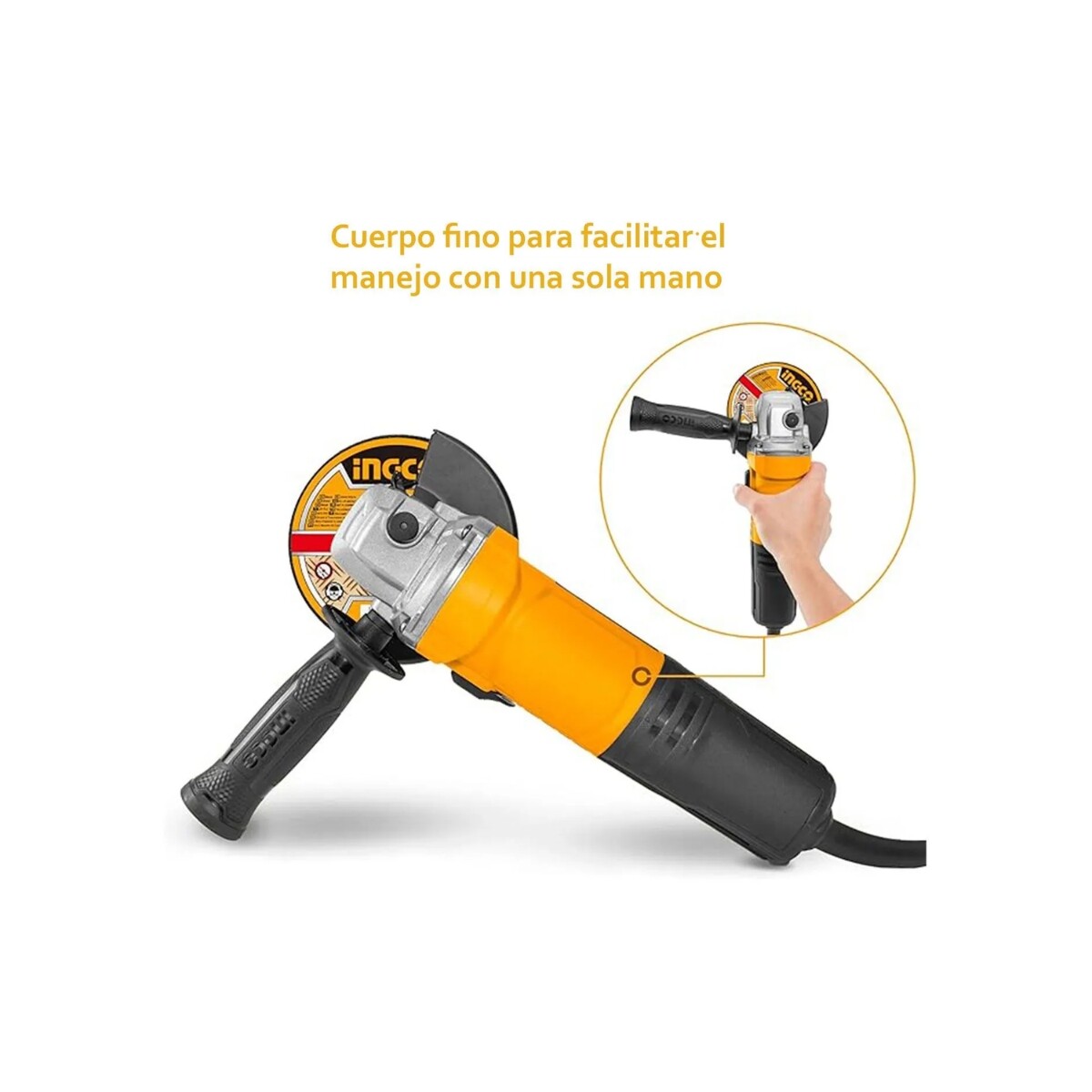 AMOLADORA ANGULAR 125mm 900W INGCO Amoladora Angular 125mm 900w Ingco