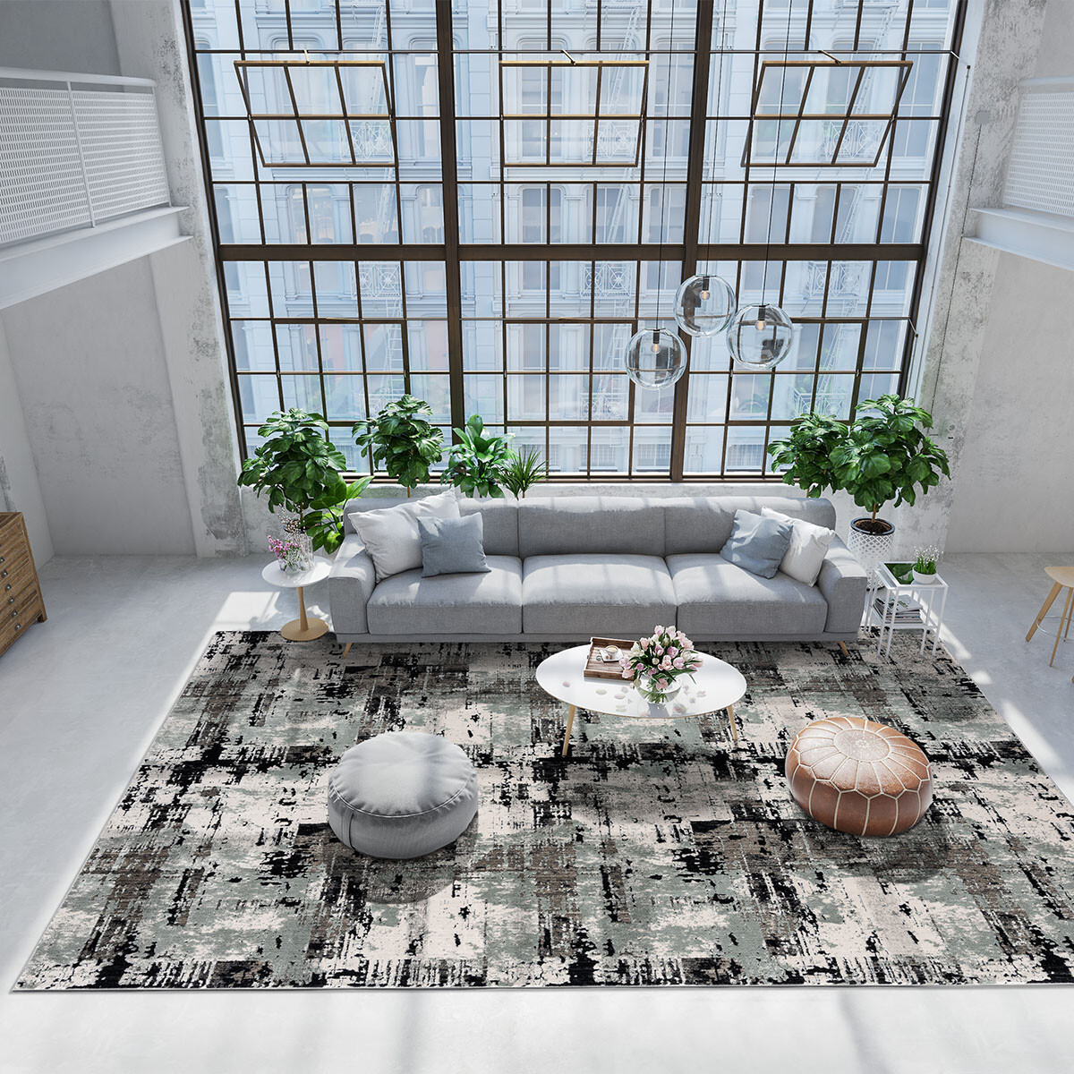 ALFOMBRA MAHAL BLACK Gris 