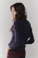 BUZO ESCOTE V L AZUL