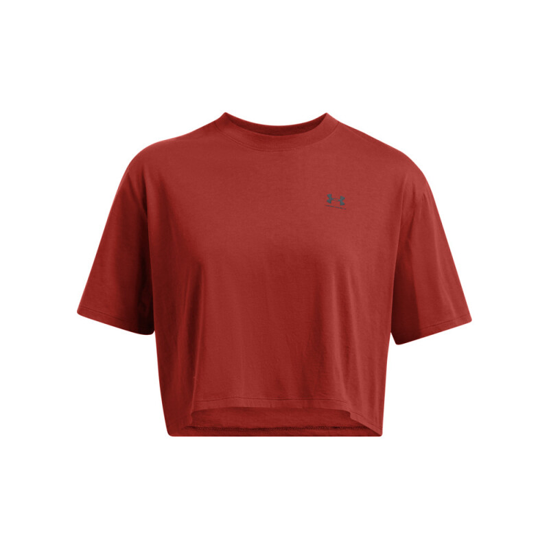 UA W BOXY CROP LOGO SS-ORG ORG-840