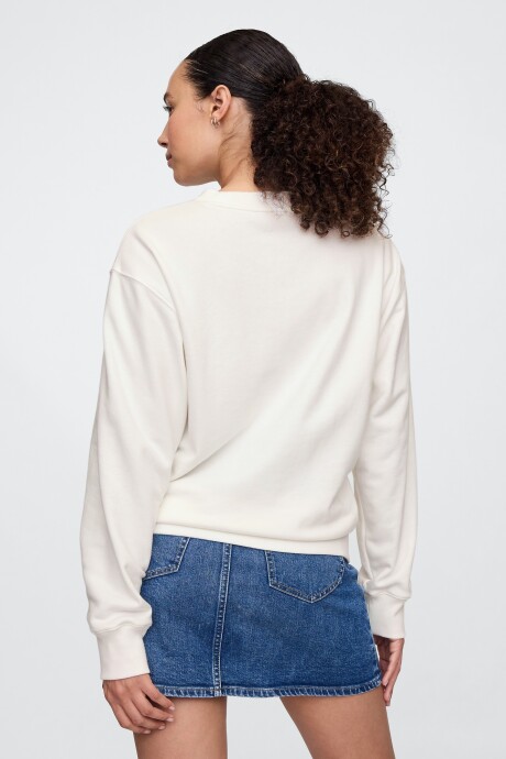 Buzo Deportivo Sin Felpa Logo Gap Mujer New Off White Opt1