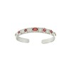 Brazalete Pune-Plata 925 rodinada-Piedra Granate-BR2021 conpiedra