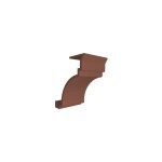 Union para media caña PVC Marron