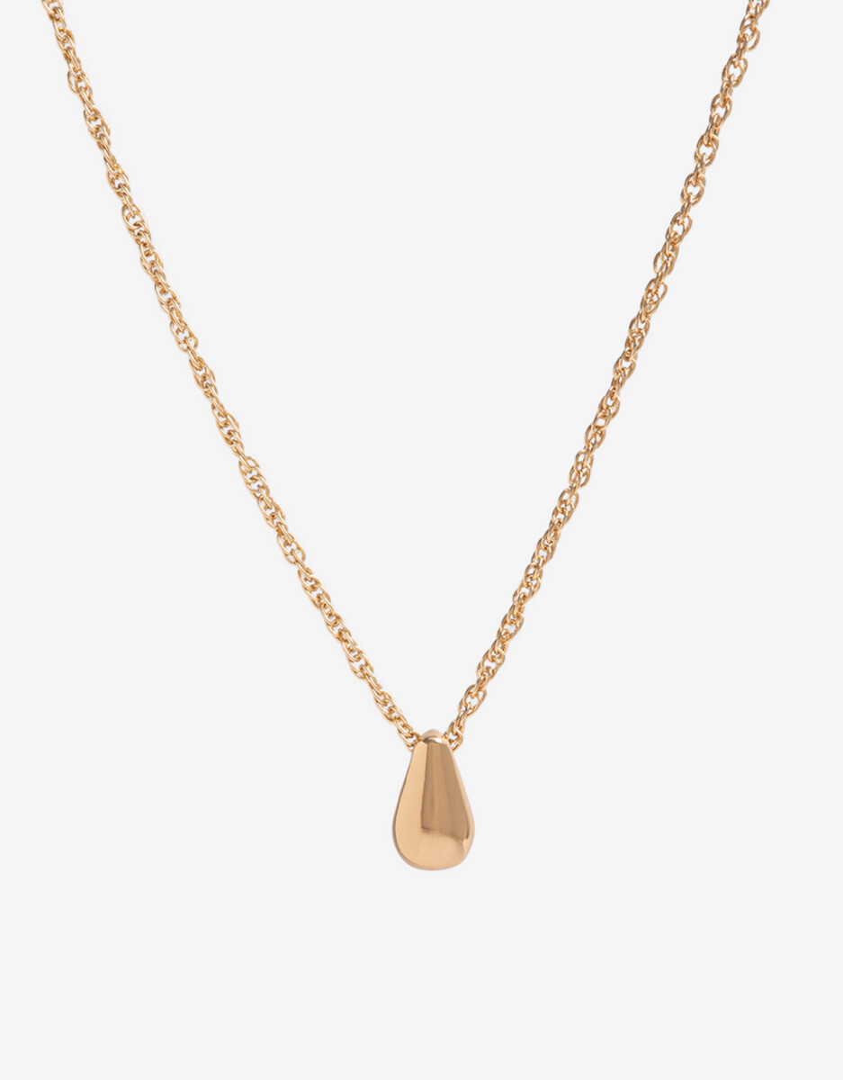 Cadena Con Dije De Metal Bañado En Oro 