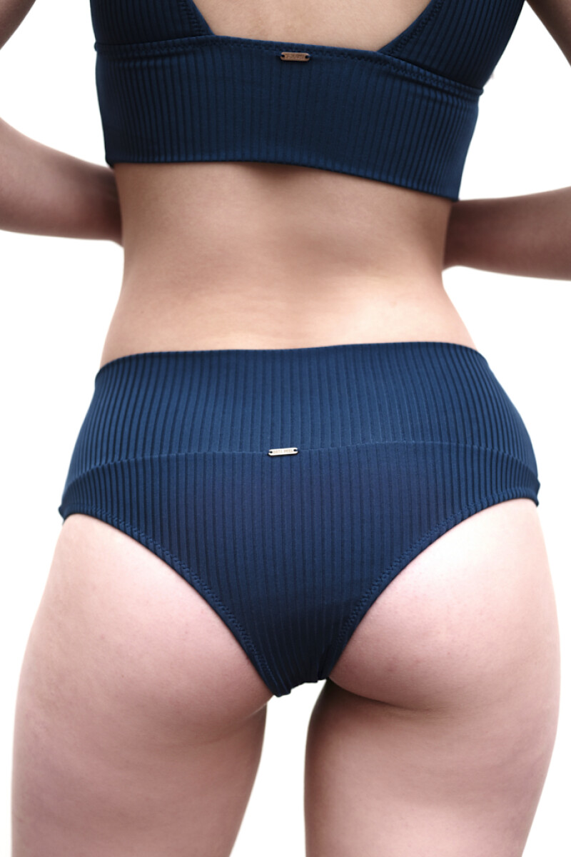 Culotte Etta – Bikini de tejido italiano con filtro UV+50 Azul