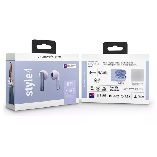 Auriculares Energy Sistem Tws Style 4 VIOLETA