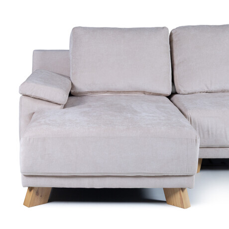 Rinconera Adalia - Tela Microfibra - Chaise izquierdo 12072 (Beige)