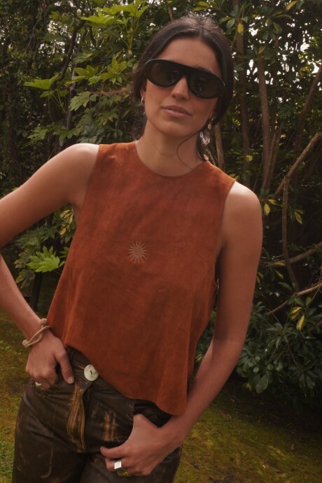 Sun Suede Vest Gamuza Habano