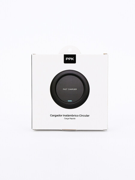 CARGADOR INALÁMBRICO CIRCULAR NEGRO (V)
