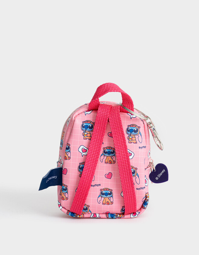 Llavero Llavero & Charm Mochilita "stitch Capybara" - Rosa Claro