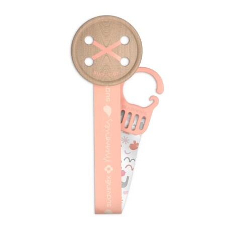 Broche Pinza Botón con Cinta Reversible P/ Chupetes Suavinex Naranja