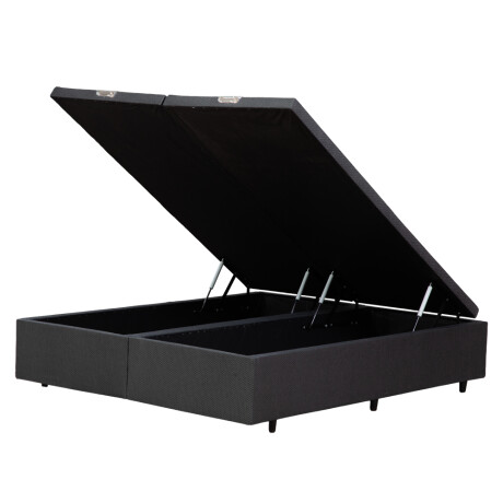 BOX BAÙL QUEEN SIZE BASE DE SOMMIER GUARDARROPA CAMA IMPORTADO GRIS