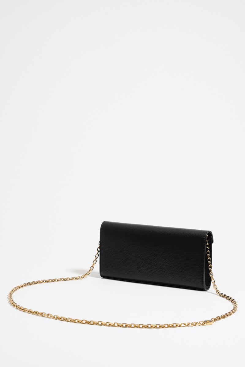 BOLSO SOLAPA MINI PIEL Negro