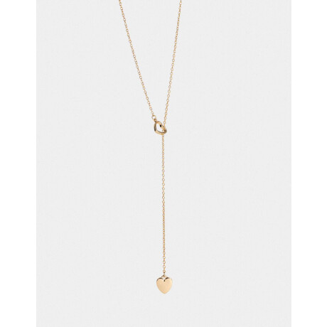 Collares Largos Con corazón Dorado