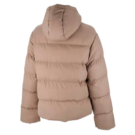 Campera Topper Abrigo Inflada Impermeable Para Dama Beige