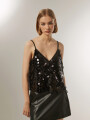 Musculosa Carmin Negro