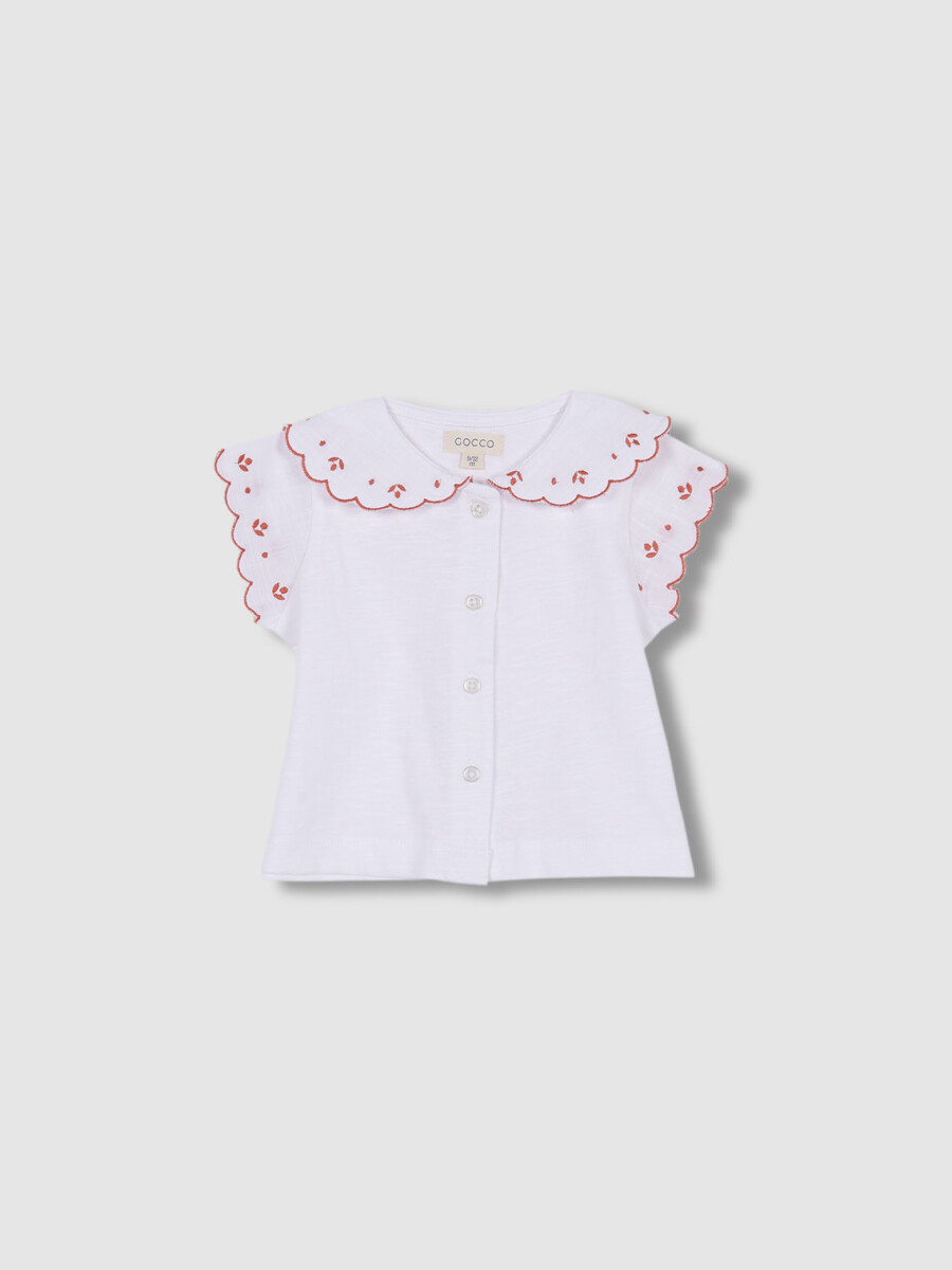 Camiseta Bordados Blanco