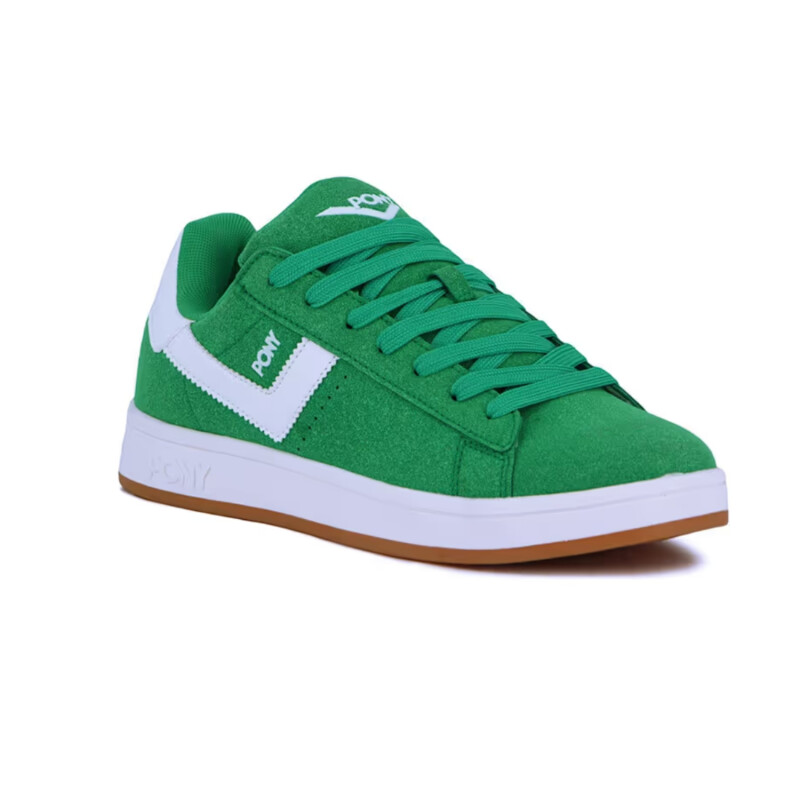 Championes Pony Lifestyle Square Gamuza Hombre Verde-Blanco
