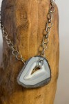 Agata Chain Necklaces Gris
