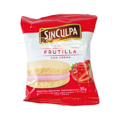 Alfajor De Frutilla Sin Culpa 35g Alfajor Sin Culpa Frutilla 35g